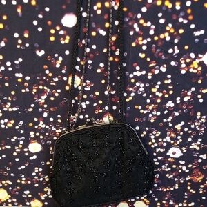 👜 Black Beaded Evening Bag